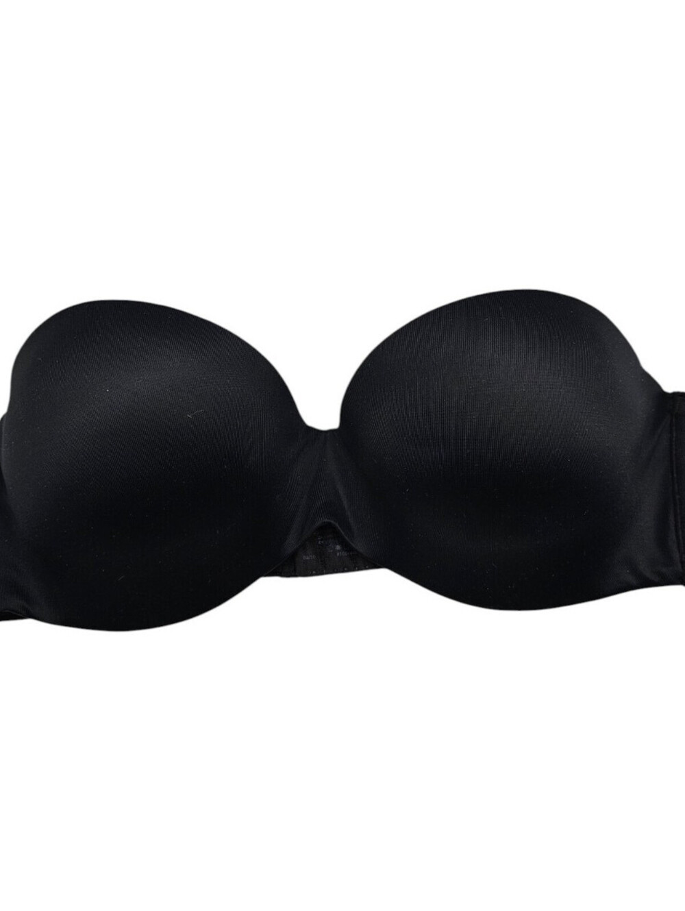 Ambrielle Womens Sz 36C Strapless Padded Push Up Bra Solid Black